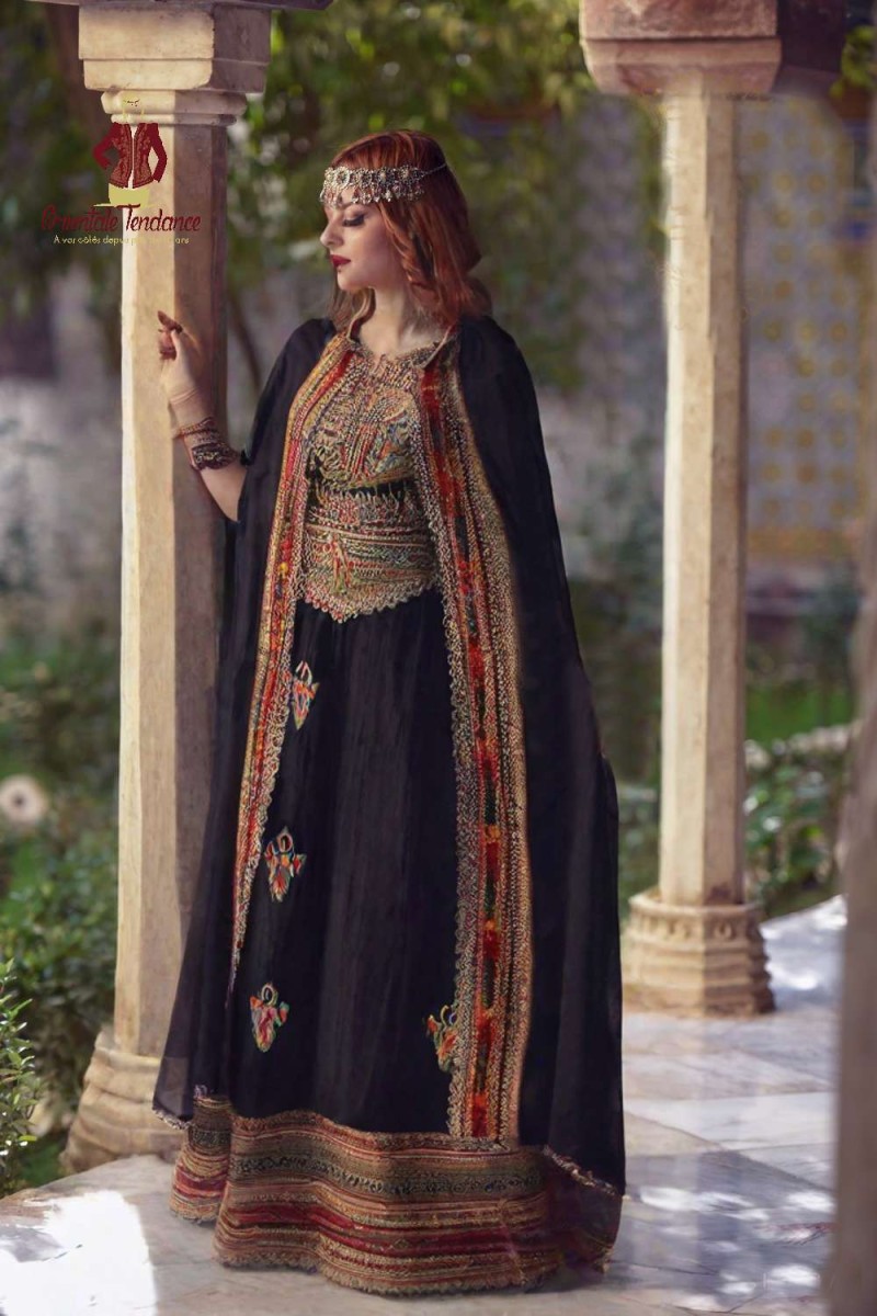 Kabyle satin ceremonial dress secure sale, express delivery available, wholesale available,